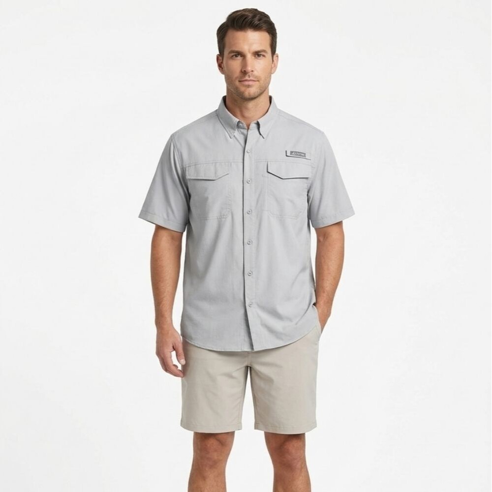 NWT Habit Mens Wavecrest 2XL Performance Fishing Shirt Short Sleeve Vented UPF